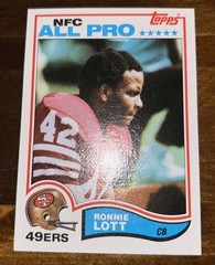 1982 Topps Ronnie Lott 486 Nicely CENTERED Beauty Rookie 49ers