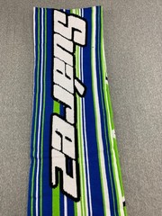 FOCO NASCAR 99 Daniel Suarez Hyperstripe Knit Scarf Blue Green Cool