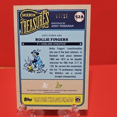 Topps 2025 1973 Rollie Fingers Athletics #52A Rainbow Foil Autograph /25