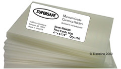SuperSafe Museum Grade Postcard Sleeves – 100% Mylar – PVC Free – 50ct