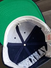 Vintage New York Yankees American Needle Snapback Hat Cap Spellout On Back READ.