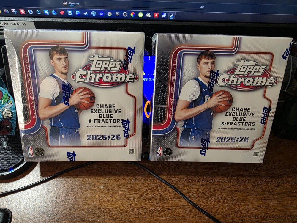 2025-26 Topps Chrome Basketball MEGA BOX Factory Sealed Blue X-Fractors FLAGG RC