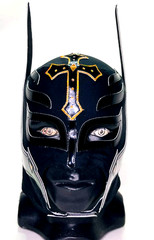 Bat Mysterio Semi Professional Grade Wrestling Lucha Libre Mask Black Gold