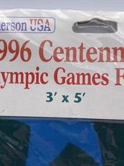 Vintage Emerson USA 1996 Centennial Olympic Games Flag Banner 3 Ft X 5 Ft NEW