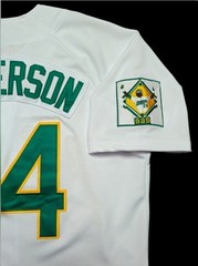 Rickey Henderson Oakland A&rsquo;s 939 Record Breaker 1991 Men&rsquo;s Home Baseball Jersey
