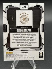 Panini Prizm FIFA World Cup 2026 Lennart Karl Germany Rookie Teal Wave RC /99🔥