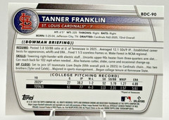 Tanner Franklin 2025 Bowman Draft Chrome 1st #BDC-90 Green Grass /99