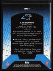 Cam Newton 2011 Topps #TMB-1 Rookie Refractors Carolina Panthers
