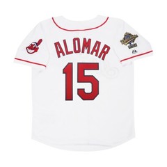 Sandy Alomar 1995 Cleveland Indians Home White World Series Men&rsquo;s Jersey