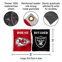 House Divided Flag – Chiefs vs Raiders