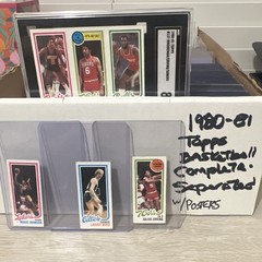 Topps 1980-81 Basketball Complete Set Magic, Bird, Dr J. w/posters. 20full cards