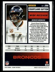 2025 Score #286 Courtland Sutton Dots Blue #/399