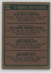 1975 Topps Outfielders Dave Augustine Pepe Mangual Jim Rice Rookie RC HOF 0q4x