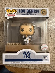 NIB Funko Pop! MLB Yankees Lou Gehrig in Dugout Deluxe Funko Pop! Vinyl #21