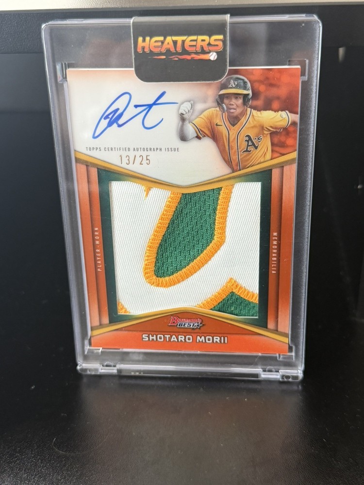 Top A’s Prospect 🔥Rare ’25 Bowman&rsquo;s Best Shotaro Morii Patch Auto Relic /25