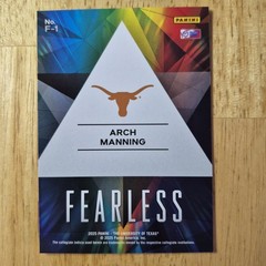 Arch Manning | 2024 Panini Prizm Draft Picks – Fearless #F-AM Texas Longhorns