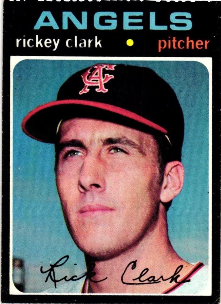 1971 Topps High Number SP – Rickey Clark (#697) Angels EX-EX+ Shape