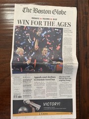 A Bitter End – Super Bowl LI Boston Globe Misprint Newspaper