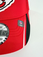 Kansas City Chiefs New Era Hat Cap Linear 39Thirty SZ M/L Stretch Fit Red NWT