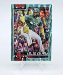 2026 Topps Chrome Aqua Raywave Refractor /199 Aroldis Chapman 145 Red Sox
