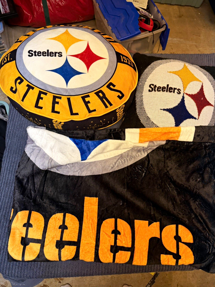 Northwest NFL Pittsburgh Steelers Throw Blanket Black Gold White Gray