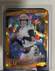 Joe Burrow 2025 Panini Prizm #62 Cincinnati Bengals Orange Ice Bengals