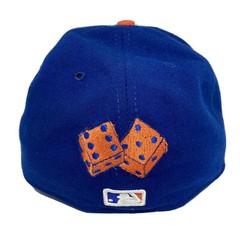 New York Mets New Era on Field Hat Size 7 3/8 Embroidered Dice Made in USA