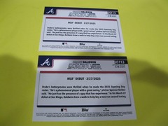 (4) 2025 TOPPS BASEBALL #US113 DRAKE BALDWIN R/C