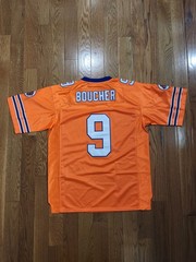 The Waterboy Bobby Boucher #9 Bourbon Bowl Orange Football Jersey Mens Size L