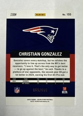 Christian Gonzalez /699 + /899-25’ Panini Revolution #155 + BRONZE #280-Patriots