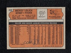 1972 Topps Mickey Lolich #450 0nr3