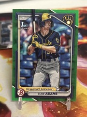 2024 1st Bowman LUKE ADAMS Green /99 #bp-50 Brewers