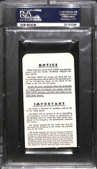 1962 World Series WHITEY FORD « WS 10th WIN MLB RECORD » game 1 ticket PSA grade 5