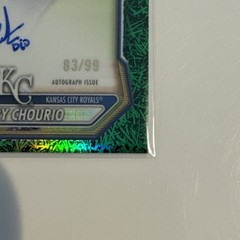 Kendry Chourio 2026 Bowman Chrome 1st Auto Green /99 Royals Green Grass Royals