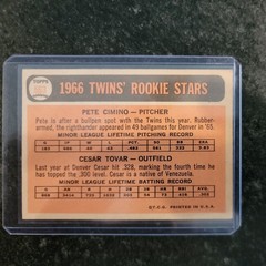 1966 Topps – High # Cesar Tovar, Pete Cimino #563 (RC)