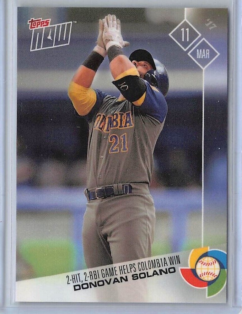 DONOVAN SOLANO 2017 TOPPS NOW WORLD BASEBALL CLASSIC #W-21 TEAM COLOMBIA (SSP)
