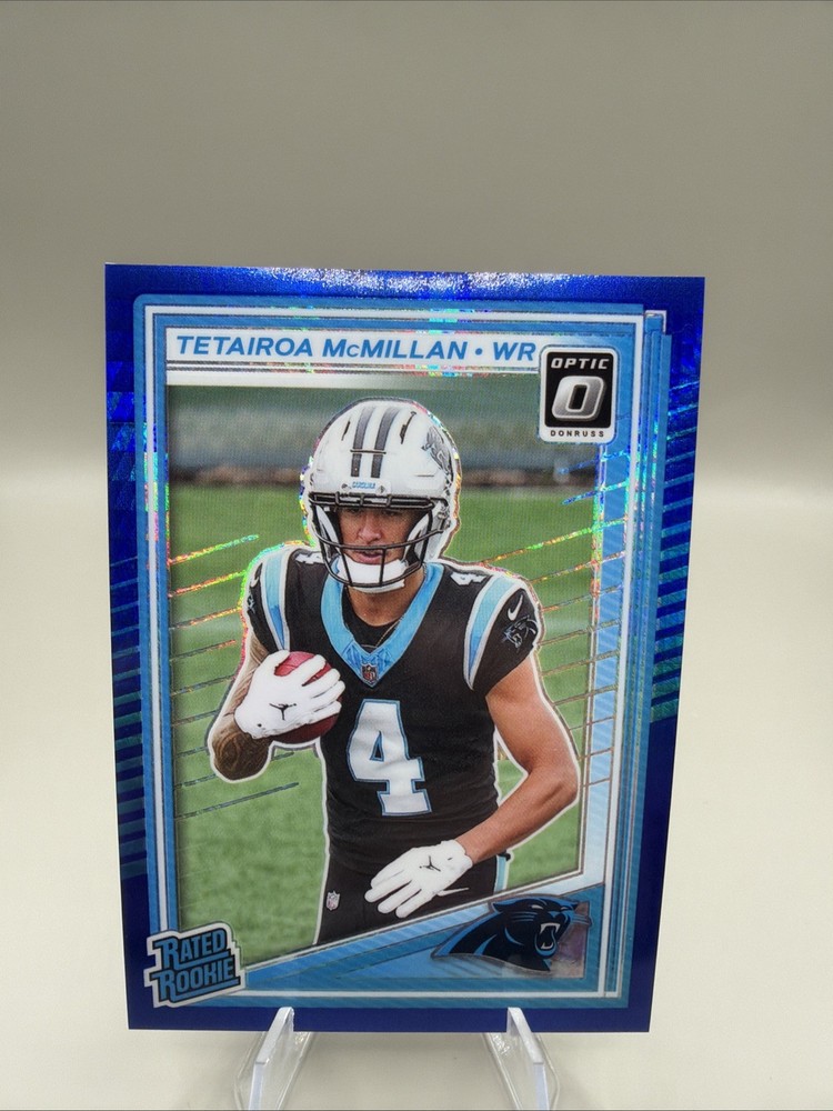 2025 Donruss Optic Tetairoa McMillan (RC) #209 Blue Hyper Color Match Panthers
