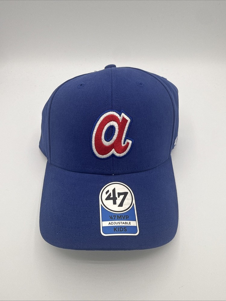 &rsquo;47 Atlanta Braves Clean Up Cooperstown Royal Blue Snap Back Hat Kids/youth