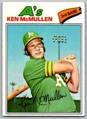 1977 Topps #181 Ken McMullen Oakland Athletics