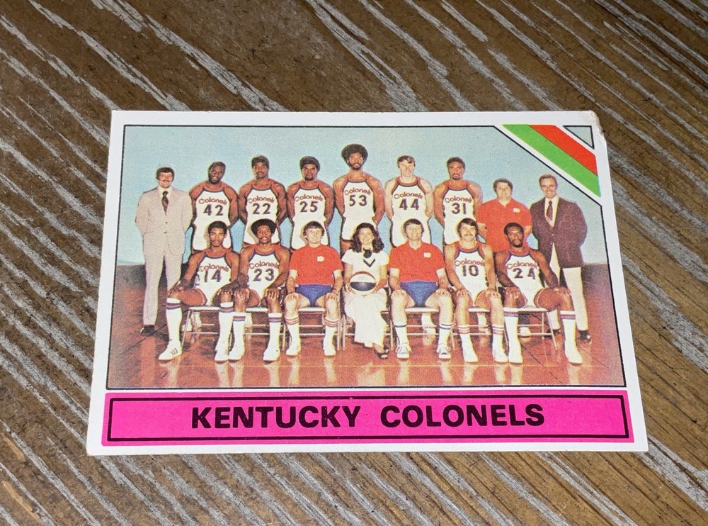 Kentucky Colonels Team Card 1975-76 #323 No Creases