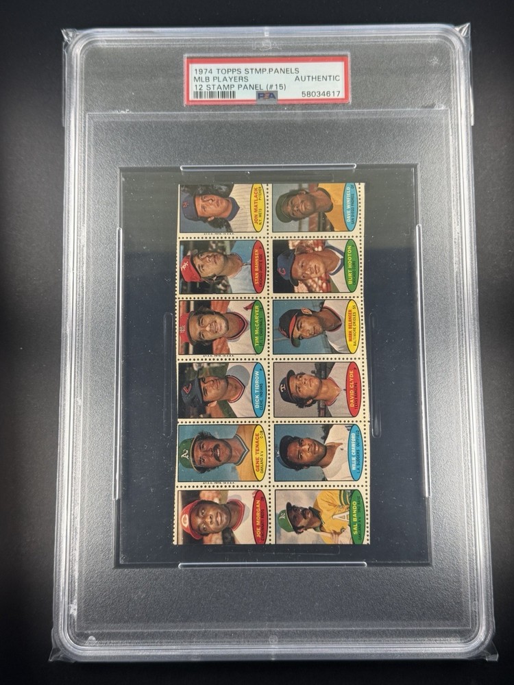 1974 Topps 12 Stamp Panel Dave Winfield Rookie Joe Morgan PSA Authentic Rare
