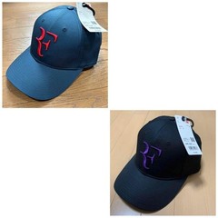 Roger Federer RF UNIQLO Cap 2021 French Open Model Black + Blue Set New
