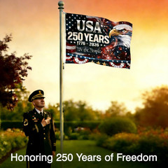 250 3Ft x 5Ft(USA 250th Anniversary), Multicolor(USA Anniversary)