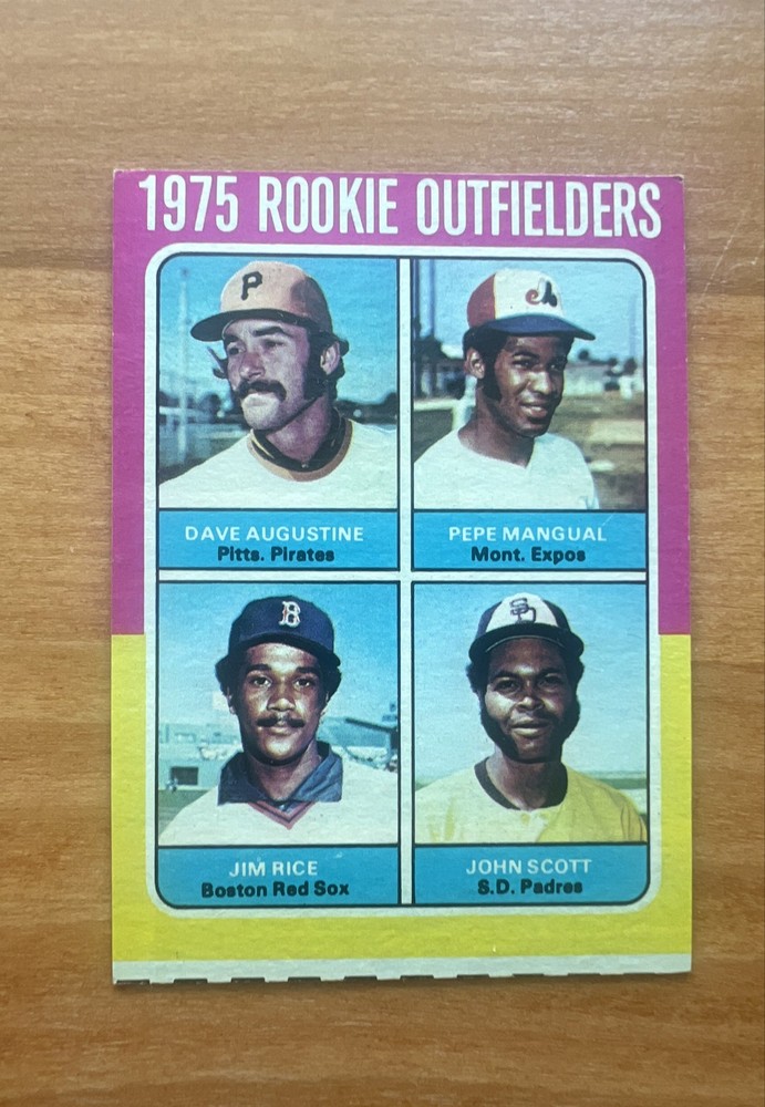 1975 Topps – 1975 Rookie OF Jim Rice, Pepe Mangual, John Scott #616 (RC)