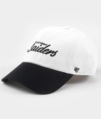 Las Vegas Raiders &rsquo;47 Brand Black/White Clean Up Adjustable Dad Hat