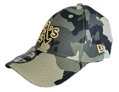 New Era 39Thirty Oakland Athletics A’s 2022 Armed Forces Day Camo Hat Mens M/L