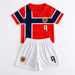 Norway Jersey For Kids, Haaland #9 Jersey & Shorts Set,Gift For Norway Fans