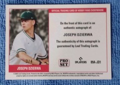 Joseph Dzierwa 2026 Leaf Pro Set Prospects 89A-JD1 #&rsquo;ed 3/4