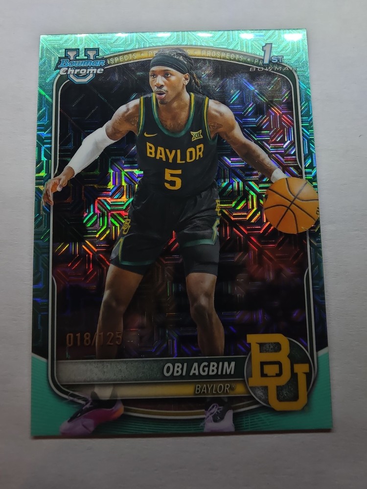 2025-26 Bowman Chrome Obi Agbim Aqua 1st Bowman Mojo Refractor /125