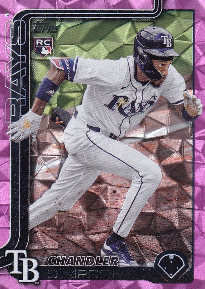 CHANDLER SIMPSON TOPPS UPDATE ROOKIE PINK DIAMANTE FOIL RC RAYS #US-277 2025 25
